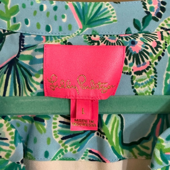 Lilly Pulitzer Tropical Blue and Green Dress - Picture 4 of 4